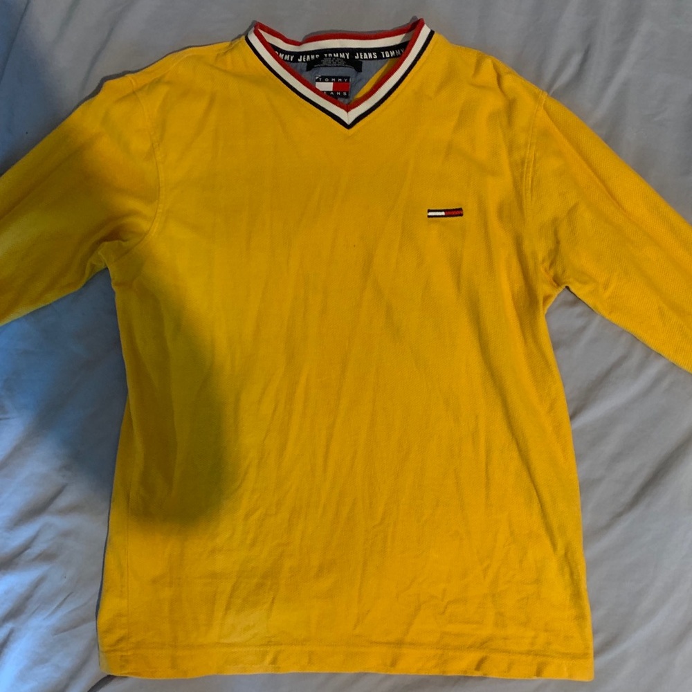 Tommy jeans baseball v neck long sleeve